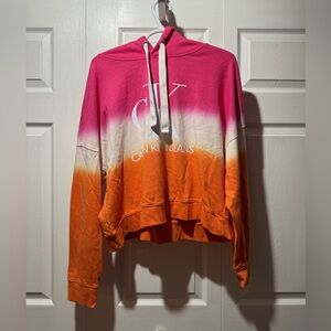 Calvin Klein Sweater - pink and orange, size large